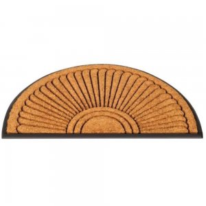 Covoras Intrare RB OPTIM DEKO, 60x40x0.70 cm, Model Semicerc din Cauciuc Natural si Fibra Cocos, Covorase Intrare, Covoras pentru Usa, Covorase Intrare, Pres pentru Usa, Presuri pentru Intrare, Covorase Intrare si Presuri, Covorase Intrare din Cauciuc