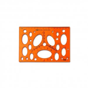 Sablon 17 cm cu Forme Ovale RIO, Trasarea Formelor Ovale, Plastic, Portocaliu, Sablon Oval, Sablon pentru Desen, Sablon Forme Ovale, Sablon Portocaliu pentru Forme Ovale, Sablon Desen Tehnic, Sablon Desen pentru Copii