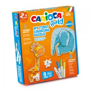 Set Puzzle Animals Carioca Baby, 6 Carduri, 8 Carioci Super Lavabile, Multicolor, Carioci Super Lavabile, Puzzle, Puzzle Carioca, Carioci Puzzle, Set Carioca Puzzle, Set Carioca Carioci, Set Creativ, Set Creativ Copii, Set Creativ Carioca