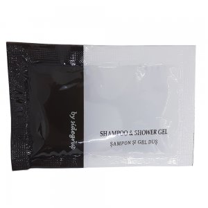 Sampon si Gel de Dus in Plic by SIDEGRUP Hotelier, 20 Buc/Set, 10 ml, Sampon si Gel de Dus pentru Hotel, Sampon si Gel de Dus Hotel, Mini Gel de Dus, Mini Sampon pentru Hotel, Cosmetice Hotel, Set Cosmetice pentru Hoteluri