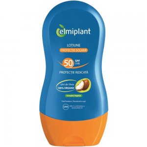 Lotiune Protectie Solara Elmiplant Sun, SPF 50, 200 ml, cu Unt de Shea, Lotiune de Corp cu Protectie Solara, Lotiune pentru Protectie Solara Elmiplant, Lotiune SPF 50, Lotiune Protectie Solara Ridicata, Lotiune pentru Plaja