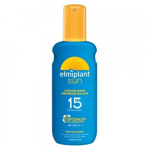 Lotiune Spray Protectie Solara SPF15 Elmiplant Sun, 200 ml, Lotiune de Protectie Solara, Lotiune cu Protectie Solara, Lotiuni Protectie Solara, Lotiune Elmiplant pentru Protectie Solara, Lotiune Solara SPF15, Lotiune de Plaja, Lotiuni de Plaja