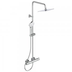 Coloana Dus cu Baterie de Termostatata Ideal Standard IdealRain Ceratherm T100, Furtun 160 cm, Inaltime 1117 mm, Coloana de Dus cu Baterie Termostatata, Coloane de Dus Ideal Standard cu Baterie Termostatata, Coloane Dus Baterie Ceratherm T100