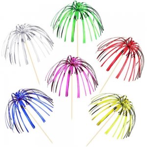 Palmieri Decor Cocktailuri, Diferite Culori, 100 Buc/Set, Inaltime 15 cm, Multicolor, Amestecatoare Decorative Bauturi, Accesorii pentru Cocktail, Amestecatoare si Ornamente Bar, Scobitori Palmier Decorative, Palmieri Decorativi Cocktail