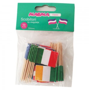 Scobitori Tip Stegulete, Lungime 65 mm, 50 Buc/Set, Diverse Culori, Scobitori din Lemn, Scobitori pentru Petreceri, Scobitori pentru Aperitive, Scobitori Festive, Scobitori pentru Picnic Scobitori Tip Stegulete, Lungime 65 mm, 50 Buc/Set, Diverse Culori, Scobitori din Lemn, Scobitori pentru Petreceri, Scobitori pentru Aperitive, Scobitori Festive, Scobitori pentru Picnic
