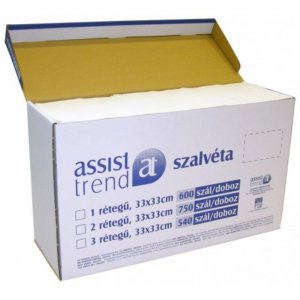 Pachet 600 de Servetele Hartie, Assist Trend Szalveta, 2 Straturi, Albe, Servetele Uscate, Servetele Nazale Simple, Servetele de Hartie, Servetele Uscate Simple, Servetele Faciale, Articole Cosmetica, Set de Servetele