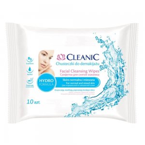 Servetelele Umede Demachiante CLEANIC, 10 Buc/Set, Servetele Umede, Servetele Delicate, Servetele Umede pentru Curatare, Servetele Umede pentru Ten Normal, Servetele Demachiante, Servetele Fata