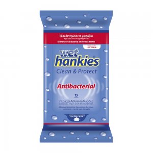 Pachet 15 Servetele Umede Antibacteriene Wet Hankies Clean and Refresh, Servetele Umede Dezinfectante, Servetele Dezinfectante, Pachet Servetele Umede, Servetele Umede la Pachet, Servetele Antibacteriene, Servetele Wet Hankies