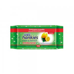 Pachet 72 Servetele Umede Antibacteriene Wet Hankies Clean and Refresh, Parfum de Lamaie, Servetele Umede Dezinfectante, Servetele Dezinfectante, Pachet Servetele Umede, Servetele Umede la Pachet, Servetele Antibacteriene, Servetele Wet Hankies