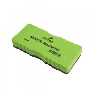 Set 12 Bureti Magnetici ECADA 13x6 cm, Culoare Verde, Burete pentru Tabla Alba, Burete Whiteboard, Burete pentru Tabla Magnetica, Burete de Sters, Accesorii pentru Table