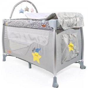 Patut Pliabil Good Night Grey Cu 2 Nivele Si Accesorii Patut Pliabil Good Night Grey Cu 2 Nivele Si Accesorii