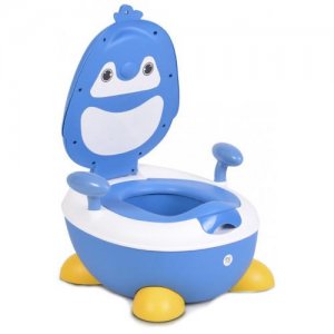 Olita Cu Manere Si Spatar Pinguin Riko Albastru Olita Cu Manere Si Spatar Pinguin Riko Albastru