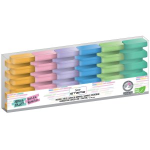 Radiera Steps, Culori Pastel, Set 6 Bucati/blister Radiera Steps, Culori Pastel, Set 6 Bucati/blister