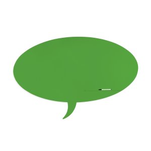 Skinshape 'talk' Magnetic Cu Suprafata Lacuita, Design Fara Cadru, Cu Forma, Culoare Verde, Dimensiune 75 X 115 Cm