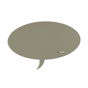 Skinshape 'talk' Magnetic Cu Suprafata Lacuita, Design Fara Cadru, Cu Forma, Culoare Gri Inchis, Dimensiune 75 X 115 Cm