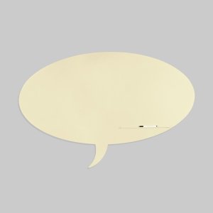 Skinshape 'talk' Magnetic Cu Suprafata Lacuita, Design Fara Cadru, Cu Forma, Culoare Ivory, Dimensiune 100 X 150 Cm