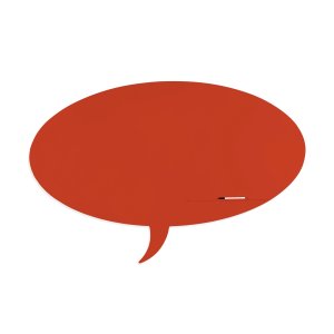 Skinshape 'talk' Magnetic Cu Suprafata Lacuita, Design Fara Cadru, Cu Forma, Culoare Rosu, Dimensiune 100 X 150 Cm