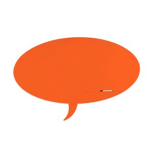 Skinshape 'talk' Magnetic Cu Suprafata Lacuita, Design Fara Cadru, Cu Forma, Culoare Portocaliu, Dimensiune 100 X 150 Cm