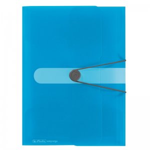 Mapa Pp A4 30mm Eotg Inchidere Buton Cu Elastic, Albastru Transparent