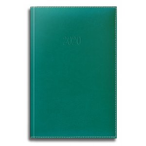 Agenda Datata Ro A5, 352 Pagini, Coperta Din Piele Sintetica, Deluxe, Culoare Verde, 2020