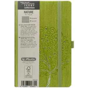 Bloc Notes Ivory Nature 9 X 14 Cm 192 Pagini Patratele Coperta Pu Verde Motiv Tree Bloc Notes Ivory Nature 9 X 14 Cm 192 Pagini Patratele Coperta Pu Verde Motiv Tree
