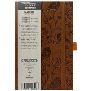 Bloc Notes Ivory Nature 9 X 14 Cm 192 File Patratele Coperta Pu Maro Motiv Robin Bloc Notes Ivory Nature 9 X 14 Cm 192 File Patratele Coperta Pu Maro Motiv Robin