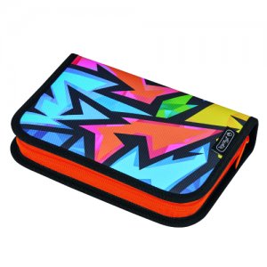 Penar Neechipat, Cu 2 Clape Interioare, Dimensiune 20,3x14x3,5cm, Motiv Neon Art Penar Neechipat, Cu 2 Clape Interioare, Dimensiune 20,3x14x3,5cm, Motiv Neon Art