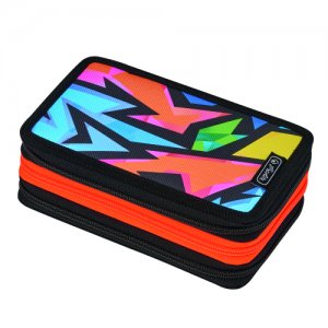Penar Neechipat, 3 Compartimente, Dimensiune 19x11,5x7cm, Motiv Neon Art Penar Neechipat, 3 Compartimente, Dimensiune 19x11,5x7cm, Motiv Neon Art