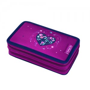 Penar Echipat 2 Compartimente 23 Piese Dimensiune 19,3x11,5x4,5 Cm, Motiv Heart Penar Echipat 2 Compartimente 23 Piese Dimensiune 19,3x11,5x4,5 Cm, Motiv Heart