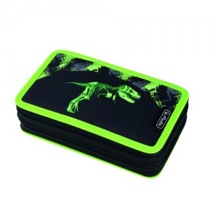 Penar Echipat 2 Compartimente 23 Piese Dimensiune 19,3x11,5x4,5 Cm, Motiv Dino Skeleton Penar Echipat 2 Compartimente 23 Piese Dimensiune 19,3x11,5x4,5 Cm, Motiv Dino Skeleton