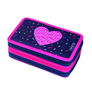 Penar Echipat 3 Compartimente 31 Piese Dimensiune 19x11,5x7cm, Motiv Tropical Heart Penar Echipat 3 Compartimente 31 Piese Dimensiune 19x11,5x7cm, Motiv Tropical Heart