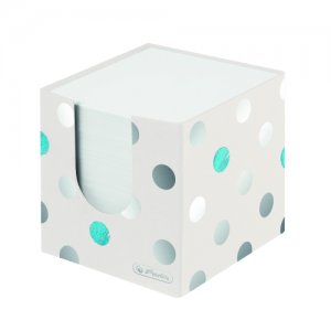 Bloc Notite Alb 9x9x9cm, 700 File, Cu Suport De Carton, Frozen Glam