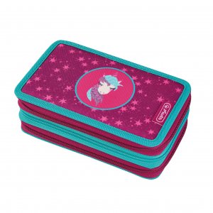Penar Echipat 3 Compartimente 31 Piese Dimensiune 19x11,5x7cm, Motiv Unicorn Penar Echipat 3 Compartimente 31 Piese Dimensiune 19x11,5x7cm, Motiv Unicorn