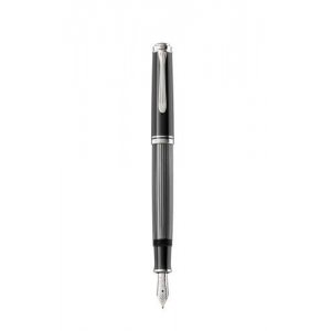 Stilou Souveran M605 Stresemann M, Penita Aur 18k, Accesorii Placate Cu Paladiu, Corp Antracit/dungi Stilou Souveran M605 Stresemann M, Penita Aur 18k, Accesorii Placate Cu Paladiu, Corp Antracit/dungi