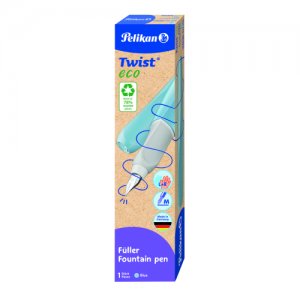 Stilou Twist Din Material Reciclat, Albastru Deschis, Penita M, Cutie Carton Stilou Twist Din Material Reciclat, Albastru Deschis, Penita M, Cutie Carton