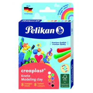 Plastilina Creaplast, 8 Culori, Cutie Carton
