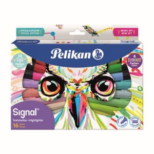 Textmarker Signal, Set 16 Culor (10 Pastel+6 Neon), Cutie Blister