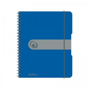 Caiet A5 80f Spirala Elastic Perforat Eotg Coperta Pp Albastru Opac