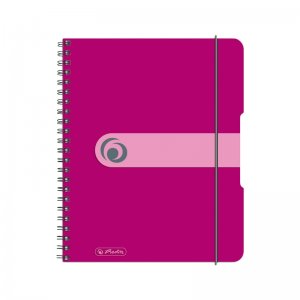 Caiet A5 80f Spirala Elastic Perforat Eotg Coperta Pp Fucsia Opac