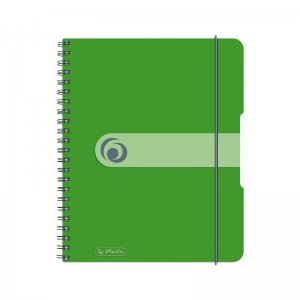 Caiet A5 80f Spirala Elastic Perforat Eotg Coperta Pp Verde