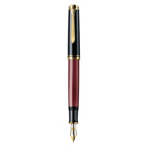 Stilou Souveran M600 M,penita Aur 14k,accesorii Placate Cu Aur,corp Negru-rosu Stilou Souveran M600 M,penita Aur 14k,accesorii Placate Cu Aur,corp Negru-rosu
