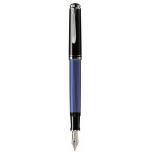 Stilou Souveran M405 M,penita Aur 14k Placat Cu Paladiu,corp Negru-albastru Stilou Souveran M405 M,penita Aur 14k Placat Cu Paladiu,corp Negru-albastru