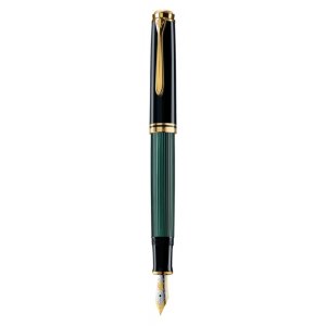 Stilou Souveran M600 M,penita Aur14k,accesorii Placate Cu Aur,corp Negru-verde Stilou Souveran M600 M,penita Aur14k,accesorii Placate Cu Aur,corp Negru-verde