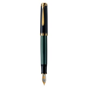 Stilou Souveran M800 M,penita Aur18k,accesorii Placate Cu Aur,corp Negru-verde Stilou Souveran M800 M,penita Aur18k,accesorii Placate Cu Aur,corp Negru-verde