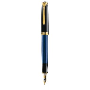 Stilou Souveran M800 M Penita Aur 18k,accesorii Placate Cu Aur,corp Negru-albastru Stilou Souveran M800 M Penita Aur 18k,accesorii Placate Cu Aur,corp Negru-albastru