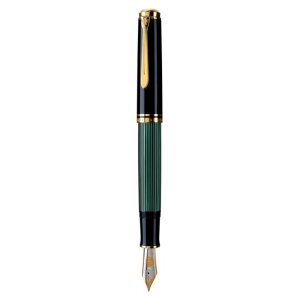 Stilou Souveran M1000 M,penita Aur18k,accesorii Placate Cu Aur,corp Negru-verde Stilou Souveran M1000 M,penita Aur18k,accesorii Placate Cu Aur,corp Negru-verde