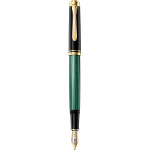 Stilou Souveran M300 F, Penita Aur 14k, Accesorii Placate Cu Aur, Corp Negru-verde Stilou Souveran M300 F, Penita Aur 14k, Accesorii Placate Cu Aur, Corp Negru-verde