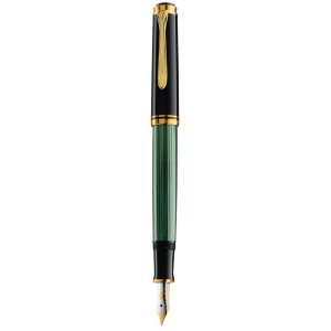 Stilou Souveran M400 F,penita Aur 14k,accesorii Placate Cu Aur, Corp Negru-verde Stilou Souveran M400 F,penita Aur 14k,accesorii Placate Cu Aur, Corp Negru-verde
