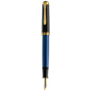 Stilou Souveran M400 F,penita Aur 14k,accesorii Placate Cu Aur,negru-albastru Stilou Souveran M400 F,penita Aur 14k,accesorii Placate Cu Aur,negru-albastru