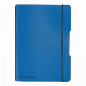 Caiet My.book Flex A5 40f Patratele Coperta Albastru Elastic Negru